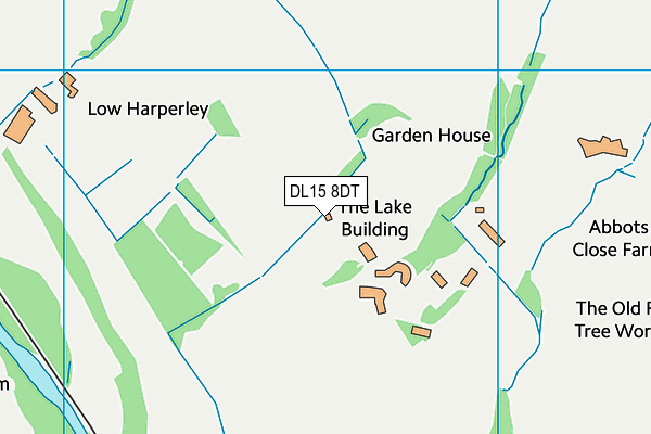 DL15 8DT map - OS VectorMap District (Ordnance Survey)