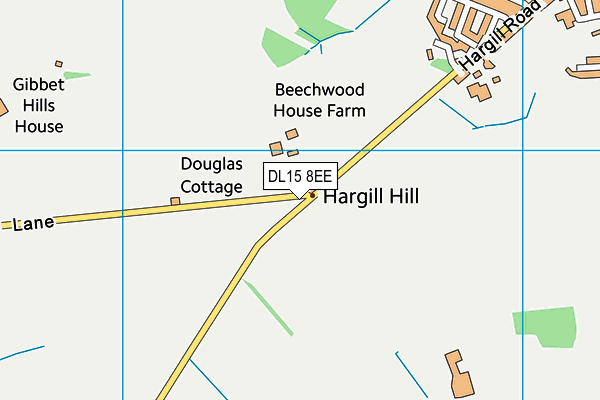 DL15 8EE map - OS VectorMap District (Ordnance Survey)