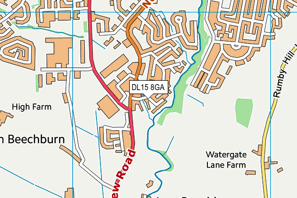 DL15 8GA map - OS VectorMap District (Ordnance Survey)