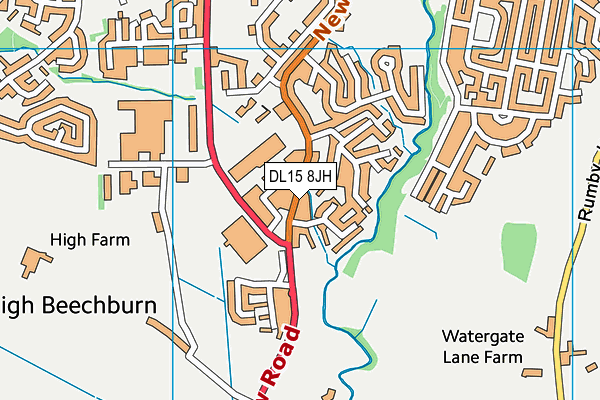 DL15 8JH map - OS VectorMap District (Ordnance Survey)