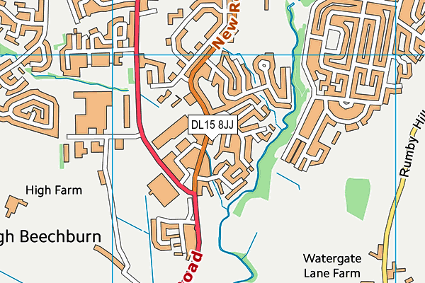 DL15 8JJ map - OS VectorMap District (Ordnance Survey)