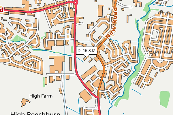 DL15 8JZ map - OS VectorMap District (Ordnance Survey)