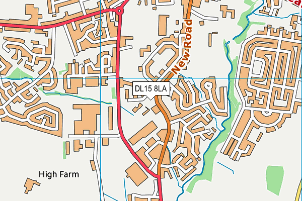 DL15 8LA map - OS VectorMap District (Ordnance Survey)