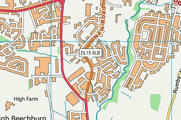 DL15 8LB map - OS VectorMap District (Ordnance Survey)