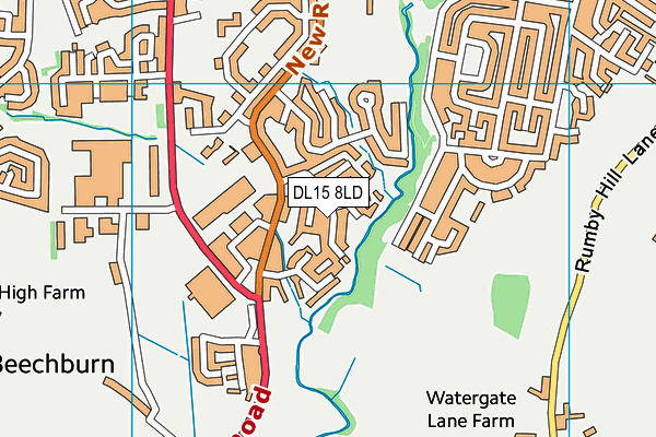 DL15 8LD map - OS VectorMap District (Ordnance Survey)