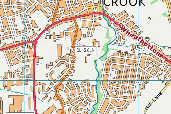 DL15 8LN map - OS VectorMap District (Ordnance Survey)