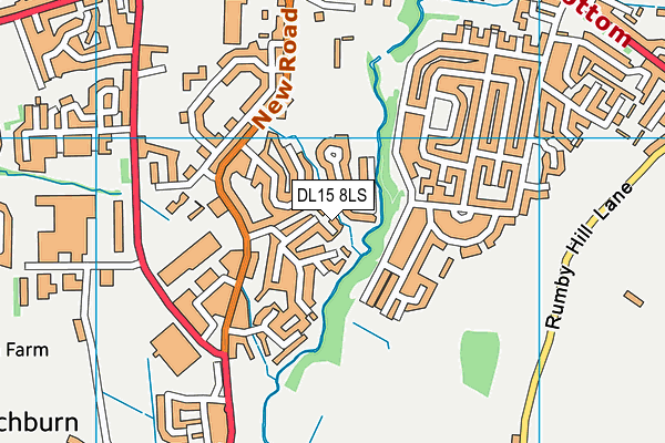 DL15 8LS map - OS VectorMap District (Ordnance Survey)