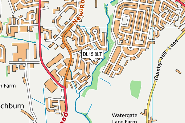 DL15 8LT map - OS VectorMap District (Ordnance Survey)