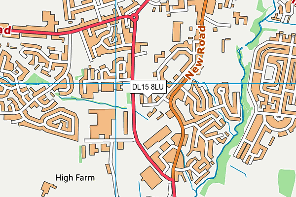 DL15 8LU map - OS VectorMap District (Ordnance Survey)