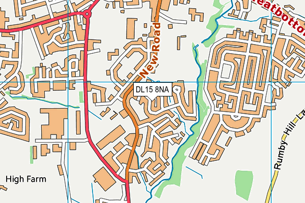 DL15 8NA map - OS VectorMap District (Ordnance Survey)