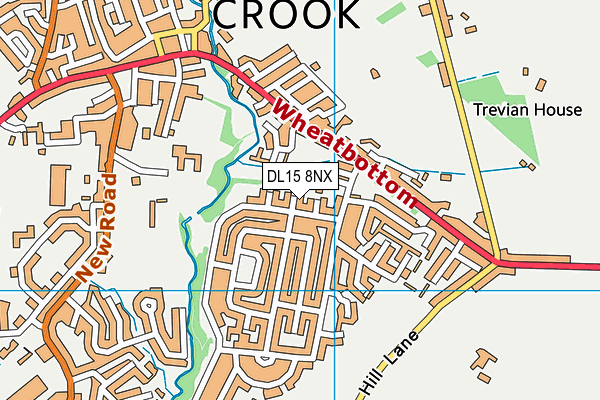DL15 8NX map - OS VectorMap District (Ordnance Survey)