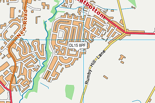 DL15 8PF map - OS VectorMap District (Ordnance Survey)