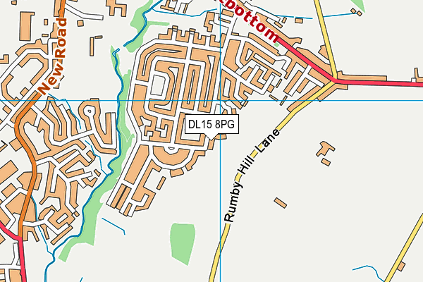 DL15 8PG map - OS VectorMap District (Ordnance Survey)