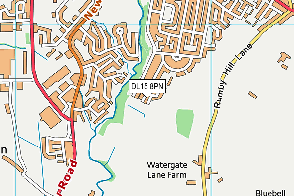 DL15 8PN map - OS VectorMap District (Ordnance Survey)