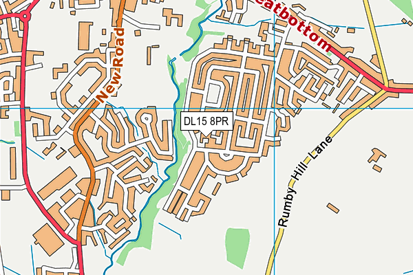 DL15 8PR map - OS VectorMap District (Ordnance Survey)