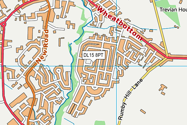 DL15 8PT map - OS VectorMap District (Ordnance Survey)