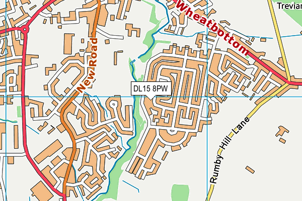 DL15 8PW map - OS VectorMap District (Ordnance Survey)