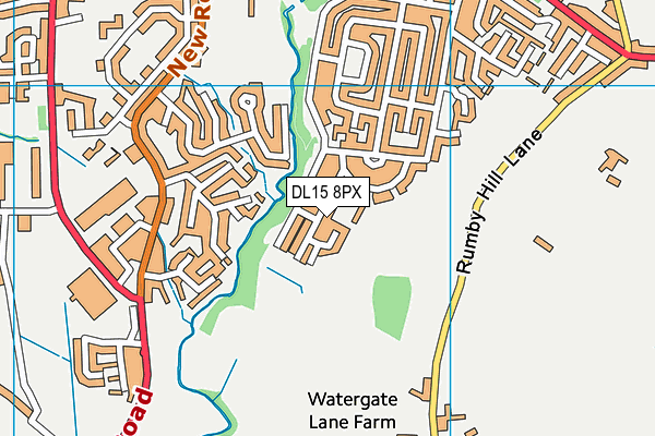 DL15 8PX map - OS VectorMap District (Ordnance Survey)