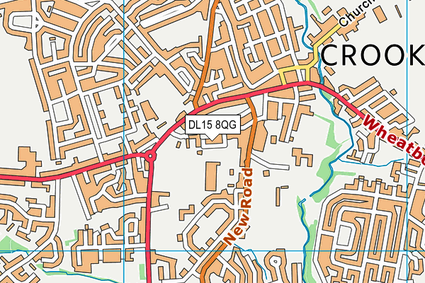 Crook Primary School map (DL15 8QG) - OS VectorMap District (Ordnance Survey)