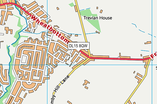 DL15 8QW map - OS VectorMap District (Ordnance Survey)