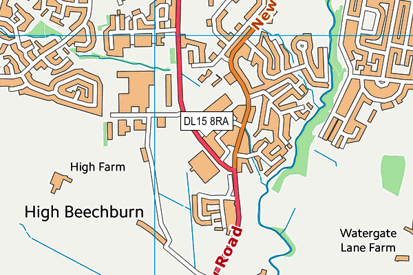 DL15 8RA map - OS VectorMap District (Ordnance Survey)