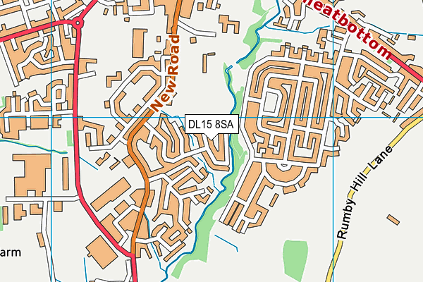 DL15 8SA map - OS VectorMap District (Ordnance Survey)