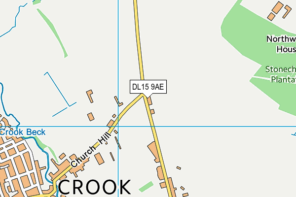 DL15 9AE map - OS VectorMap District (Ordnance Survey)