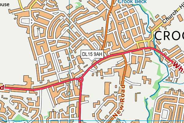 DL15 9AH map - OS VectorMap District (Ordnance Survey)