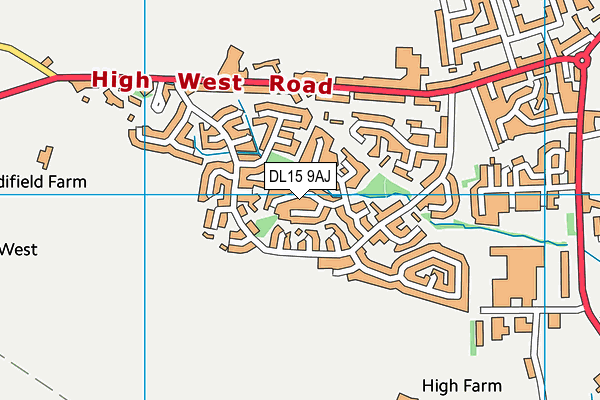 DL15 9AJ map - OS VectorMap District (Ordnance Survey)