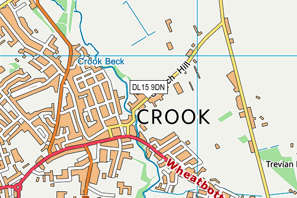 St Cuthbert's Catholic Primary School, Crook map (DL15 9DN) - OS VectorMap District (Ordnance Survey)