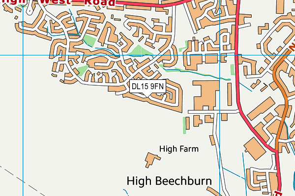 DL15 9FN map - OS VectorMap District (Ordnance Survey)