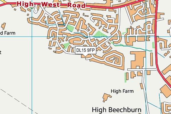 DL15 9FP map - OS VectorMap District (Ordnance Survey)