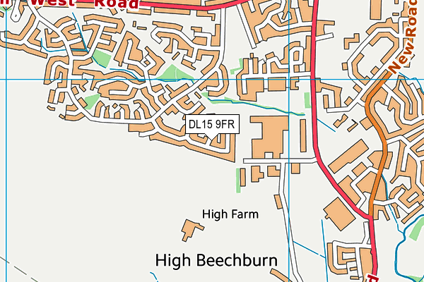DL15 9FR map - OS VectorMap District (Ordnance Survey)