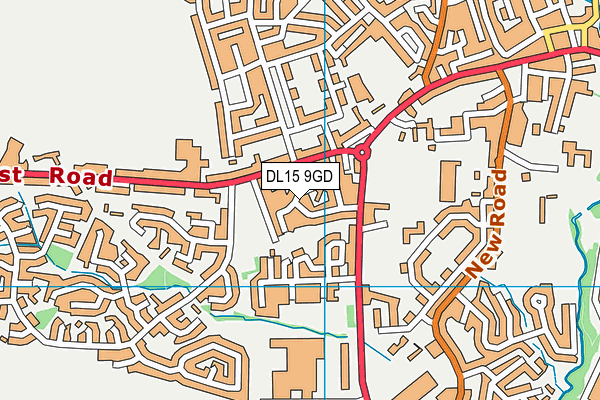 DL15 9GD map - OS VectorMap District (Ordnance Survey)