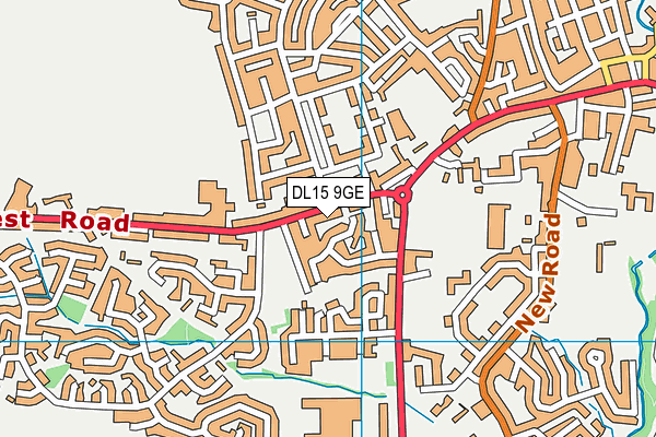 DL15 9GE map - OS VectorMap District (Ordnance Survey)