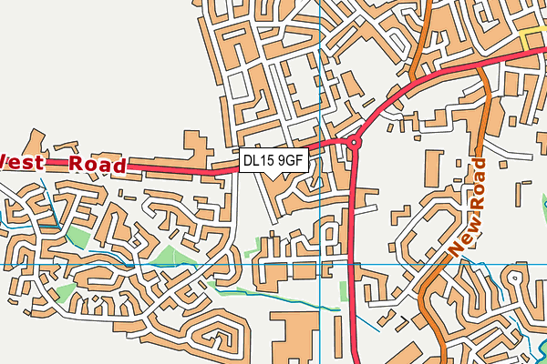 DL15 9GF map - OS VectorMap District (Ordnance Survey)