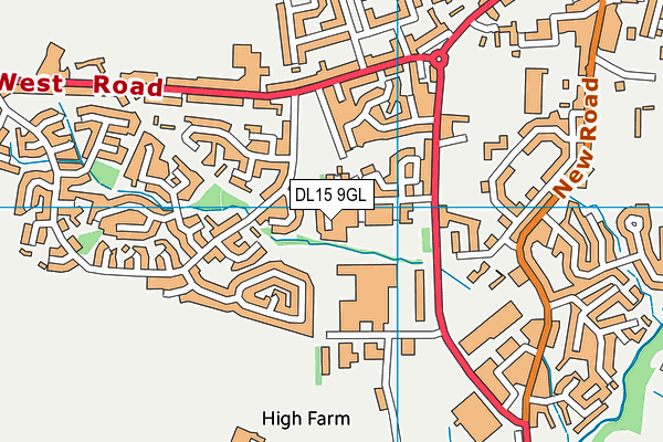 DL15 9GL map - OS VectorMap District (Ordnance Survey)