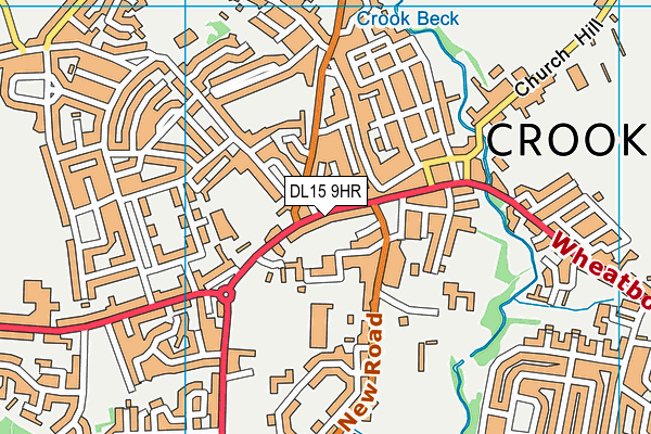 DL15 9HR map - OS VectorMap District (Ordnance Survey)