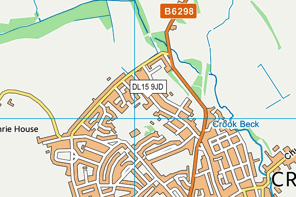 DL15 9JD map - OS VectorMap District (Ordnance Survey)