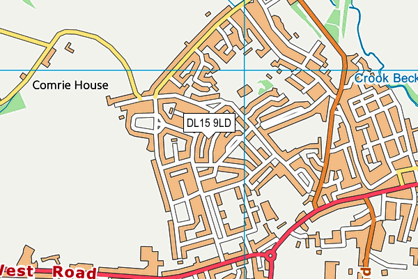DL15 9LD map - OS VectorMap District (Ordnance Survey)