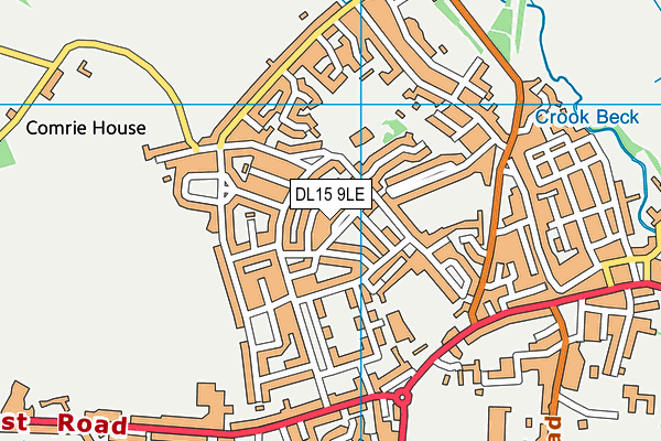 DL15 9LE map - OS VectorMap District (Ordnance Survey)