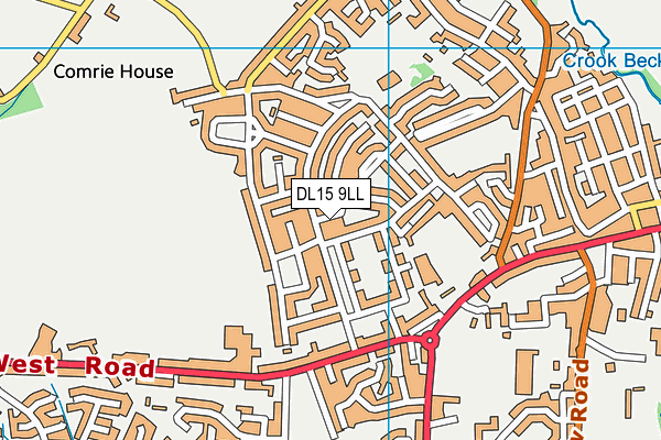DL15 9LL map - OS VectorMap District (Ordnance Survey)