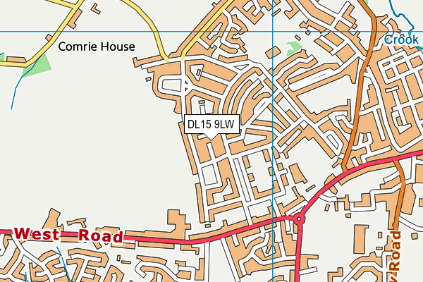 DL15 9LW map - OS VectorMap District (Ordnance Survey)