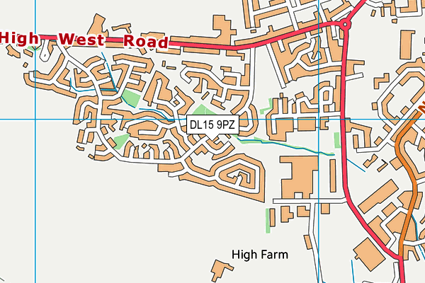 DL15 9PZ map - OS VectorMap District (Ordnance Survey)
