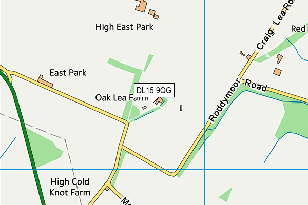 DL15 9QG map - OS VectorMap District (Ordnance Survey)