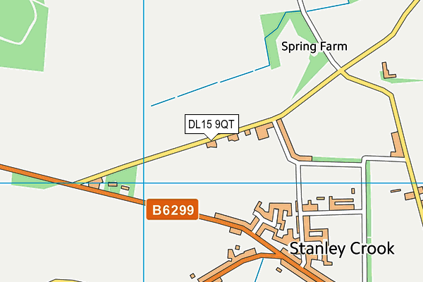 DL15 9QT map - OS VectorMap District (Ordnance Survey)