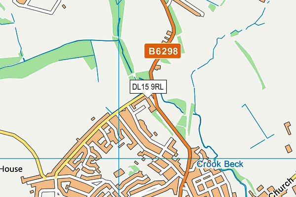 DL15 9RL map - OS VectorMap District (Ordnance Survey)