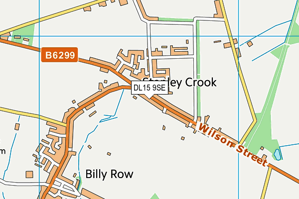 DL15 9SE map - OS VectorMap District (Ordnance Survey)