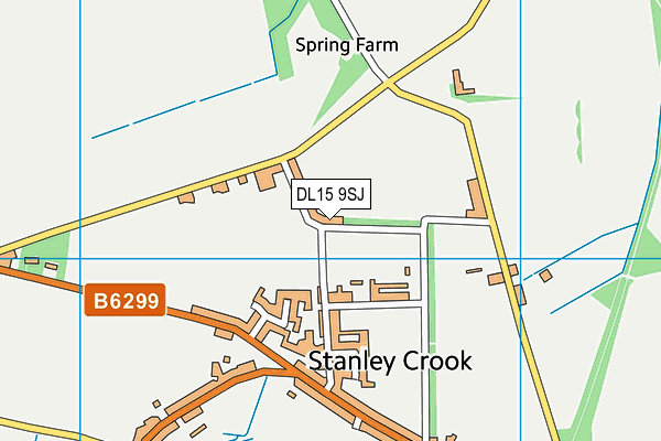 DL15 9SJ map - OS VectorMap District (Ordnance Survey)