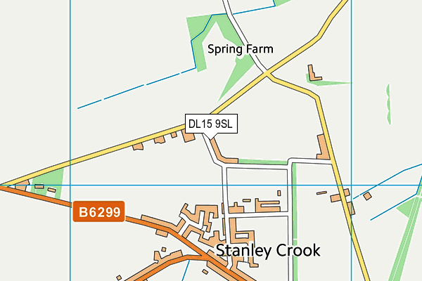 DL15 9SL map - OS VectorMap District (Ordnance Survey)